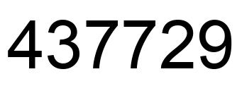 Número 437729 imagen negro