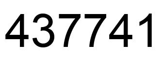 Number 437741 black image
