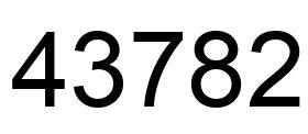 Number 43782 black image