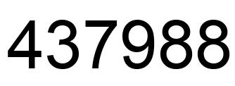 Number 437988 black image