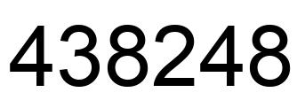 Number 438248 black image