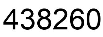 Number 438260 black image