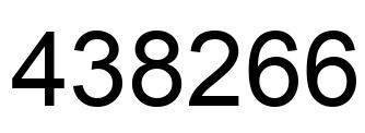 Number 438266 black image