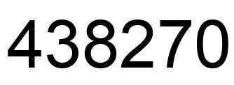 Number 438270 black image