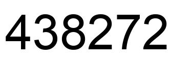 Number 438272 black image