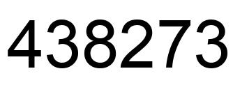 Number 438273 black image
