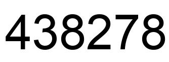 Number 438278 black image