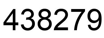 Number 438279 black image