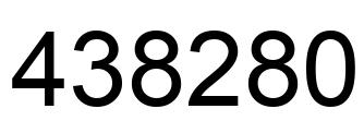 Number 438280 black image