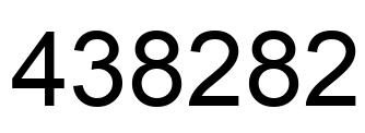 Number 438282 black image