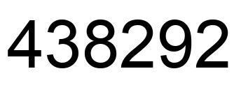 Number 438292 black image