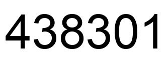 Número 438301 imagen negro