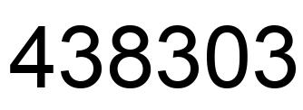 Number 438303 black image