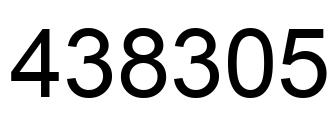 Number 438305 black image