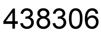 Number 438306 black image