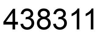 Número 438311 imagen negro