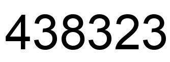 Número 438323 imagen negro