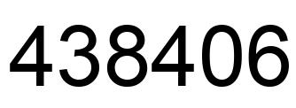 Number 438406 black image