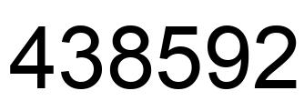 Number 438592 black image