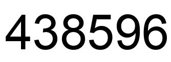 Number 438596 black image