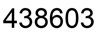 Número 438603 imagen negro