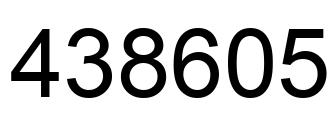 Número 438605 imagen negro