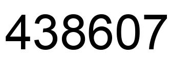 Número 438607 imagen negro