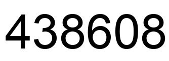 Número 438608 imagen negro
