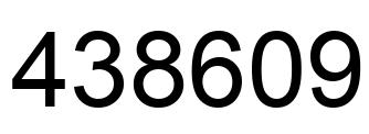Número 438609 imagen negro