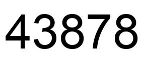 Número 43878 imagen negro