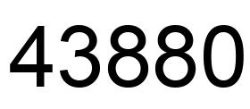 Número 43880 imagen negro