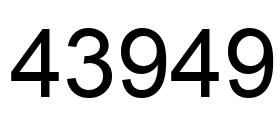 Number 43949 black image