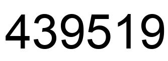 Number 439519 black image