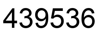 Number 439536 black image