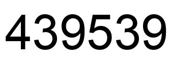 Number 439539 black image