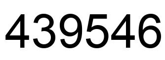 Number 439546 black image