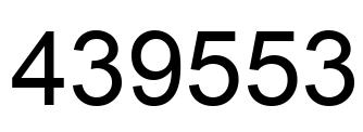 Número 439553 imagen negro