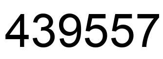 Number 439557 black image