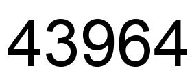 Number 43964 black image