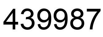 Número 439987 imagen negro