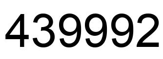 Número 439992 imagen negro