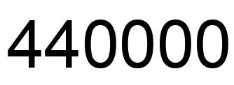 Number 440000 black image