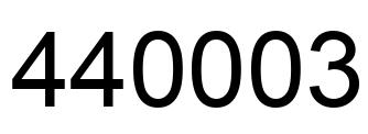 Number 440003 black image