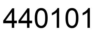Number 440101 black image
