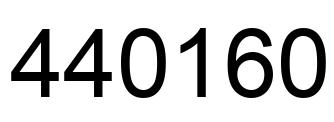 Number 440160 black image