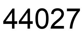 Number 44027 black image