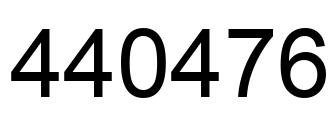 Number 440476 black image