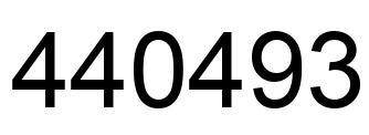 Number 440493 black image