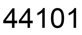Number 44101 black image