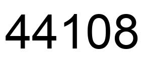 Number 44108 black image